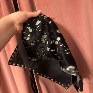 cowhide western leather satchel